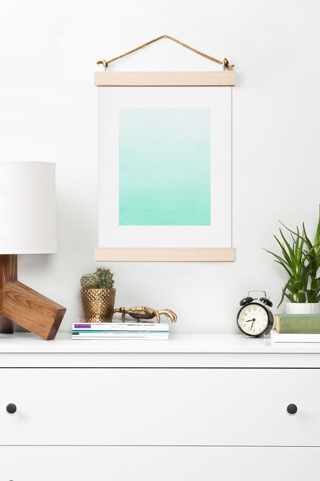Deny Designs Social Proper Mint Ombre Art Print