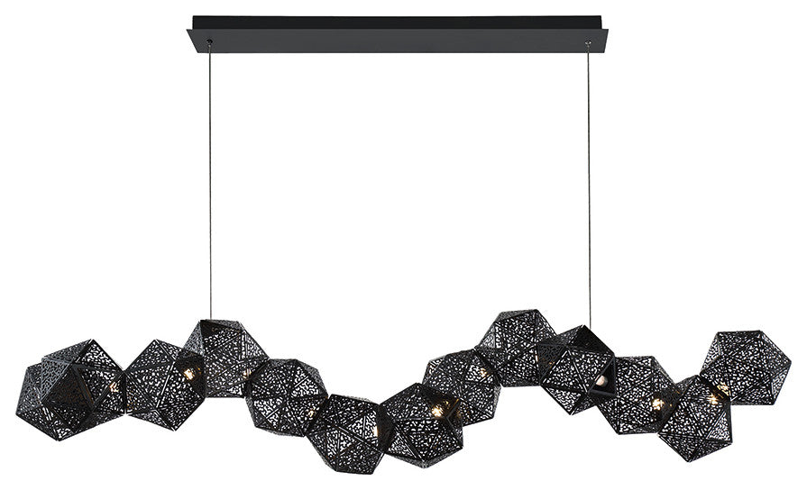 Riddle LED Linear Pendant 3000K, Black