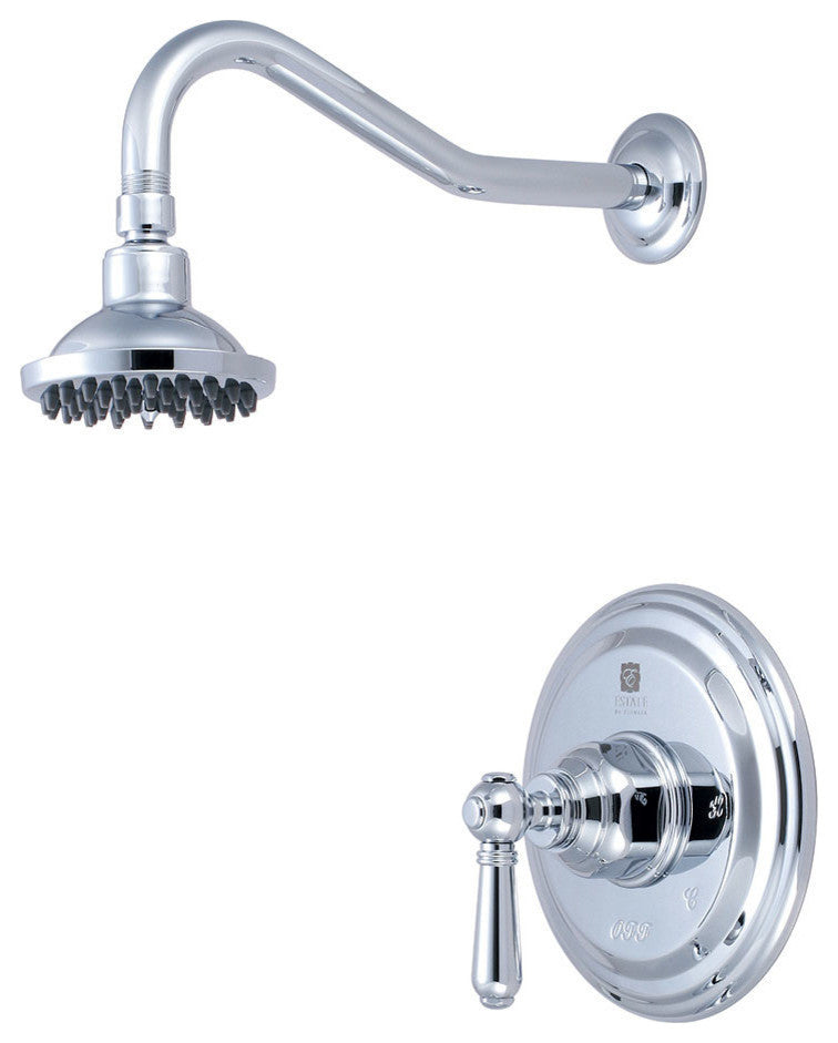 Americana Single Handle Shower Trim Set, Polished Chrome