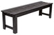 Shine Company 5' Backless Garden Bench With HYDRO-TEX, Black