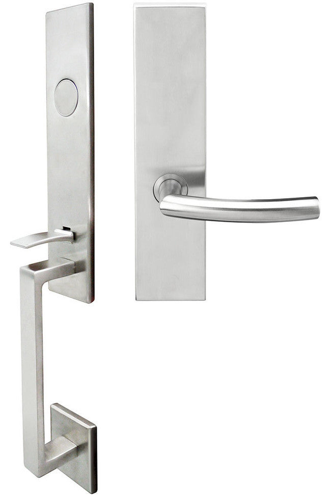 Oslo Lever, Mortise Dummy Handleset, Left Hand, Satin Stainless Steel
