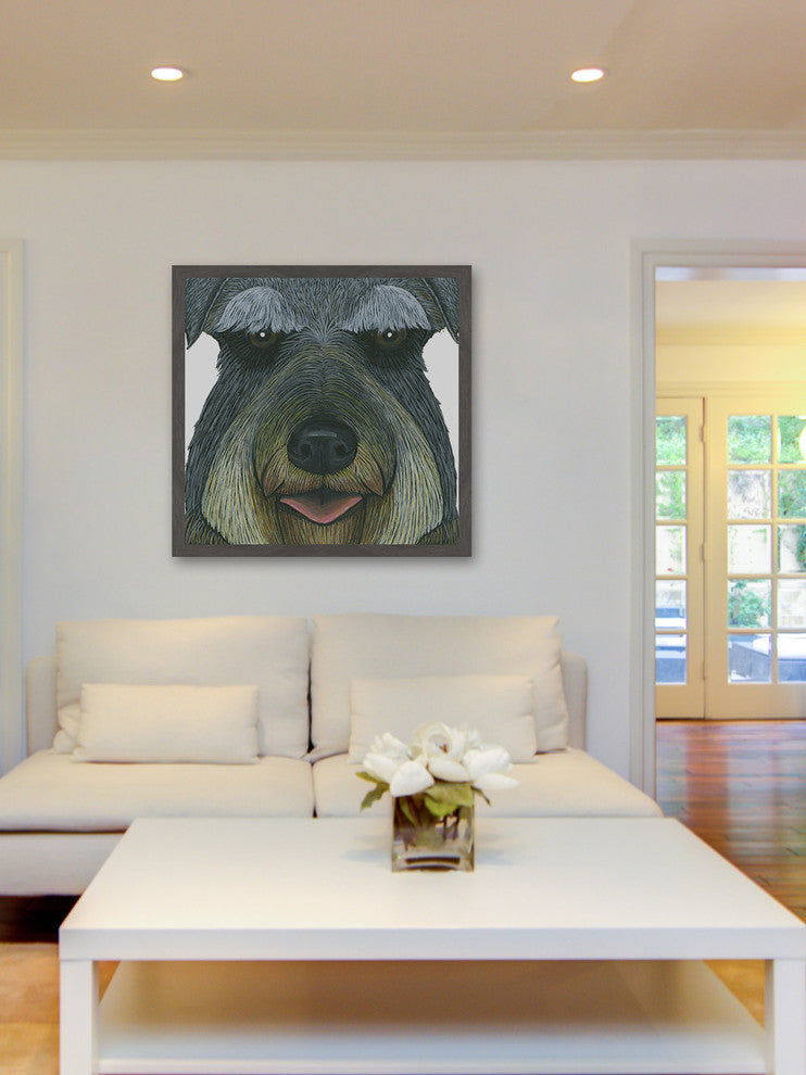 "Terrier" Framed Painting Print, 12"x12"