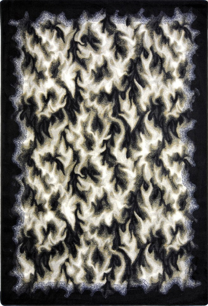 Kaleidoscope Rug, Inferno, 3'10"x5'4", Charcoal