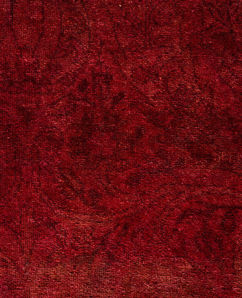 Overdyed One-of-a-Kind Hand-Knotted Area Rug Red, 5' 0" x 7' 1"