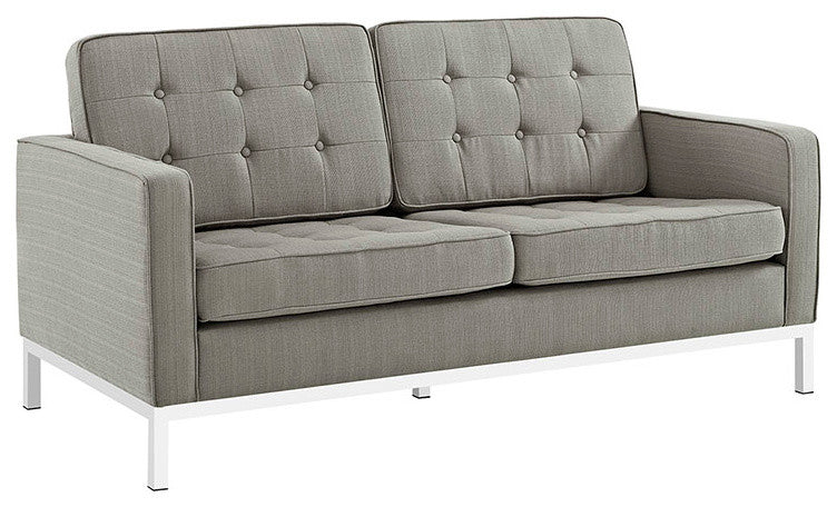 Modern Granite Loft Upholstered Fabric Loveseat