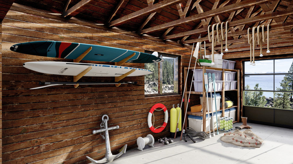 The O'ahu Paddleboard SUP Rack, Bamboo, Duo