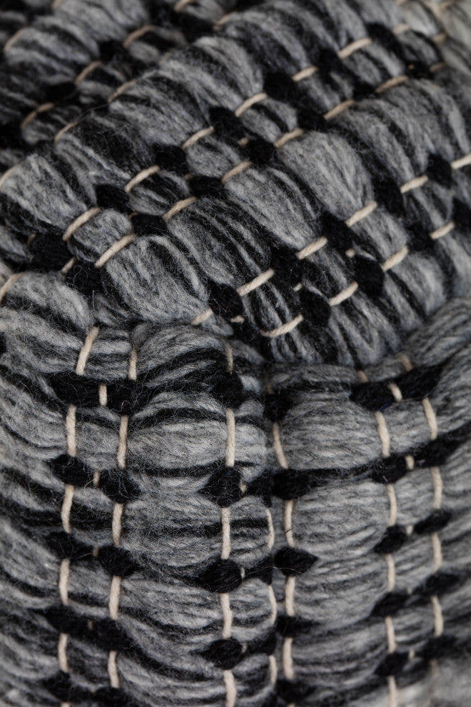 I Got Stripes 24"x24"x17" Gray Pouf