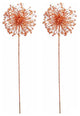2 Pieces 25" Glitter Taracacum Ball Christmas Spray, Copper