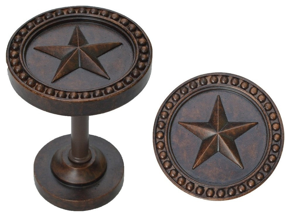 Star Drapery Medallion, Mahogany, Set of 2