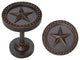 Star Drapery Medallion, Mahogany, Set of 2