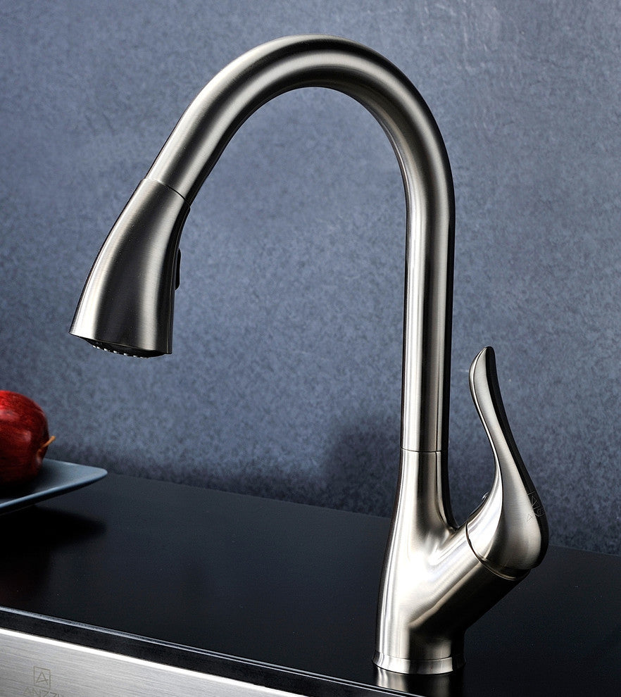 ANZZI Moore Undermount Stainless Steel Kitchen Sink w/Accent Faucet