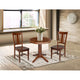 30" Round Top Pedestal Table - With 2 San Remo Chairs, Espresso