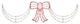 3-Piece Lighted Red and White Bow and Swag Christmas Decoration