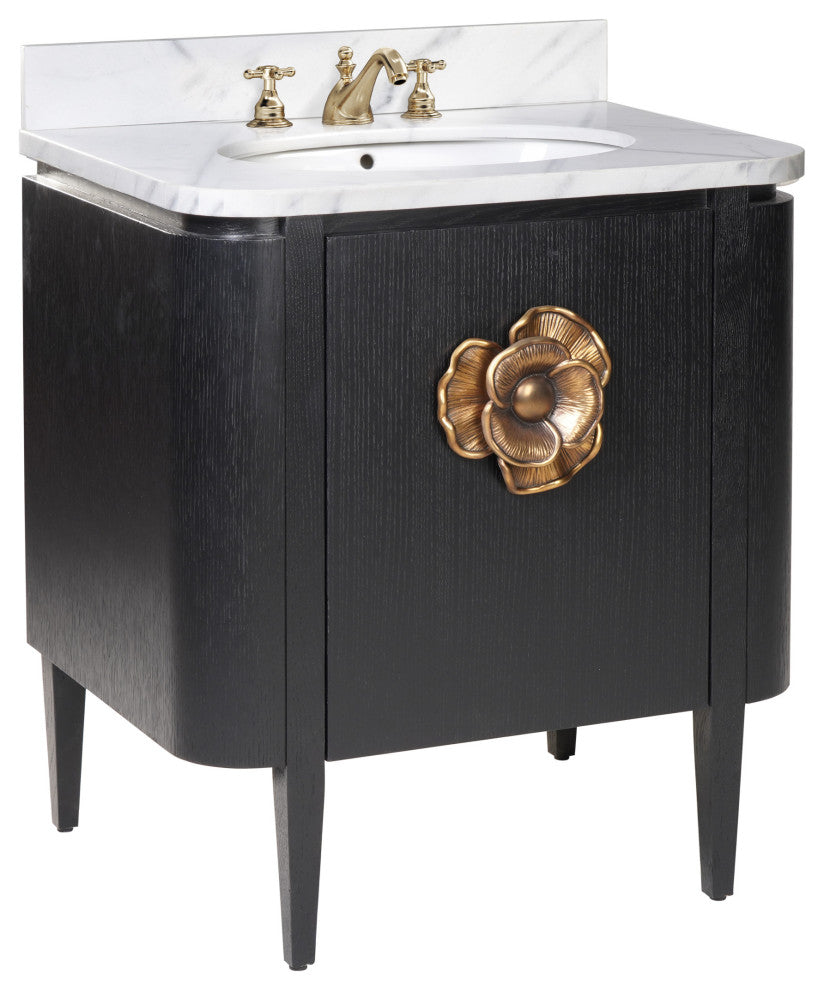 Briallen 30" Black Vanity with Oval Undermount Sink