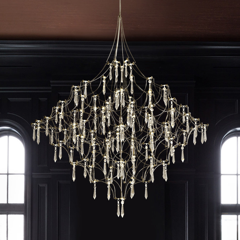 Modern Luxury Firefly Branch Star Led Crystal Chandelier