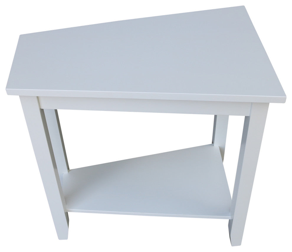 Keystone Accent Table, White