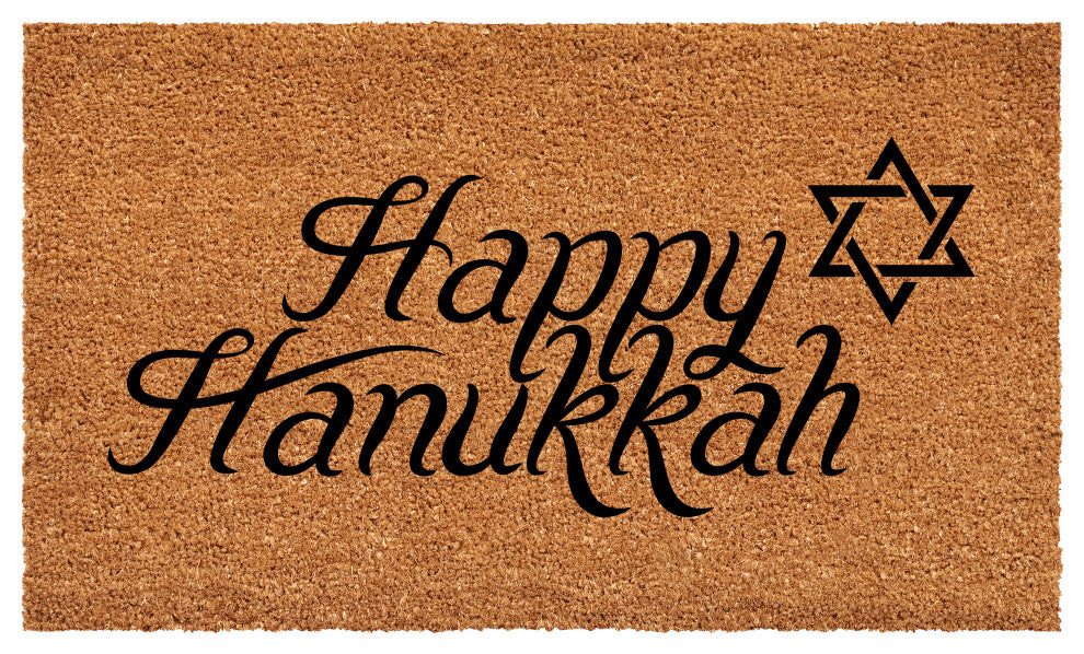 Calloway Mills Hanukkah Greetings Doormat, 24" X 36"