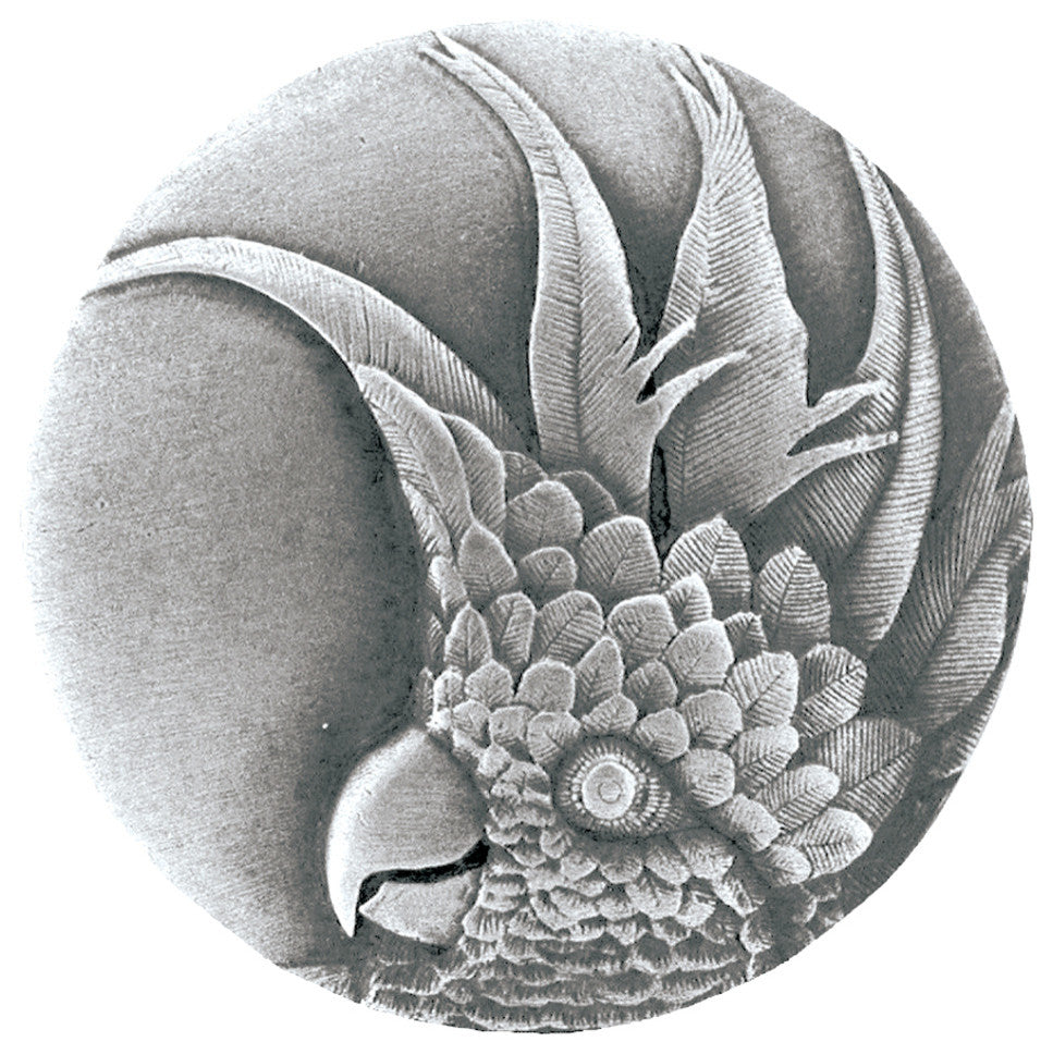 Cockatoo Knob Antique Pewter Small, Left Side, Right