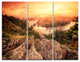 "Vintage Mountain Sunrise" Photo Canvas Print, 3 Panels, 36"x28"