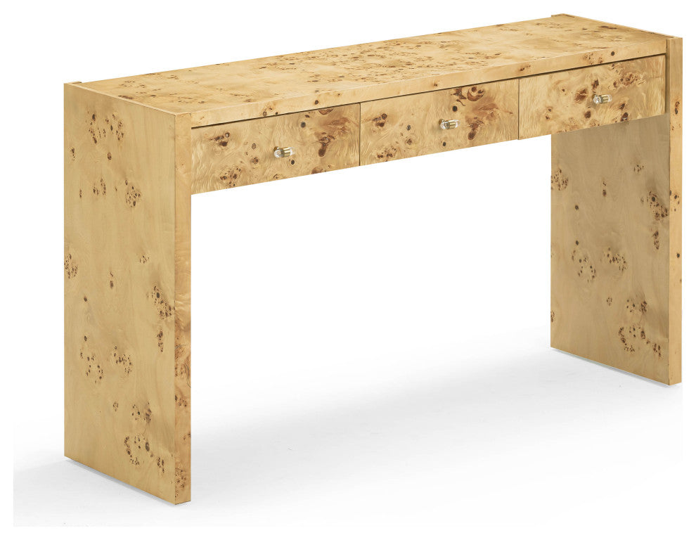 Brandyss Burl Console Table, Natural Burl