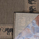Couristan Recife Elephant Indoor/Outdoor Runner Rug, Cocoa-Black, 2'3"x7'10"