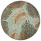 Havana 2612 Aqua Fern View Rug, 7'6" Round