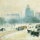 Frederick Childe Hassam Winter in Union Square 20"x20" Premium Canvas Print