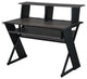 Rectangular Music Desk Table With Earphone Rack, Black