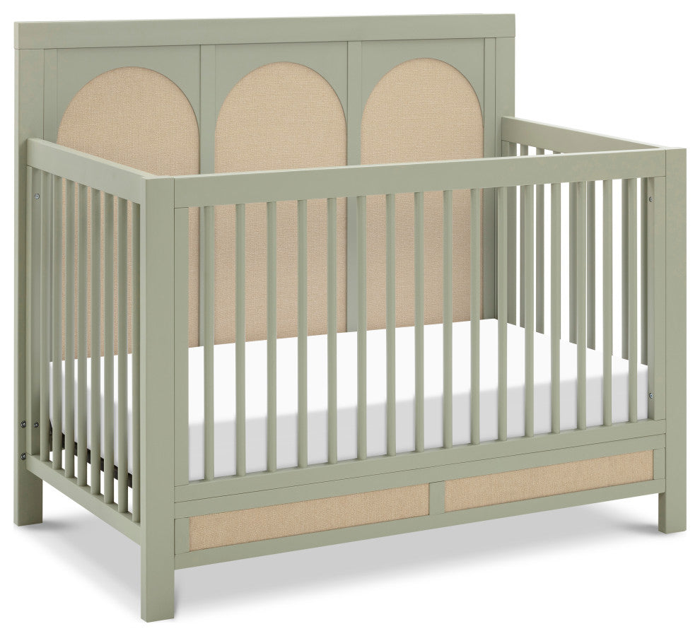 Eloise 4-in-1 Convertible Crib, French Sage and Performance Sand Eco-Weave