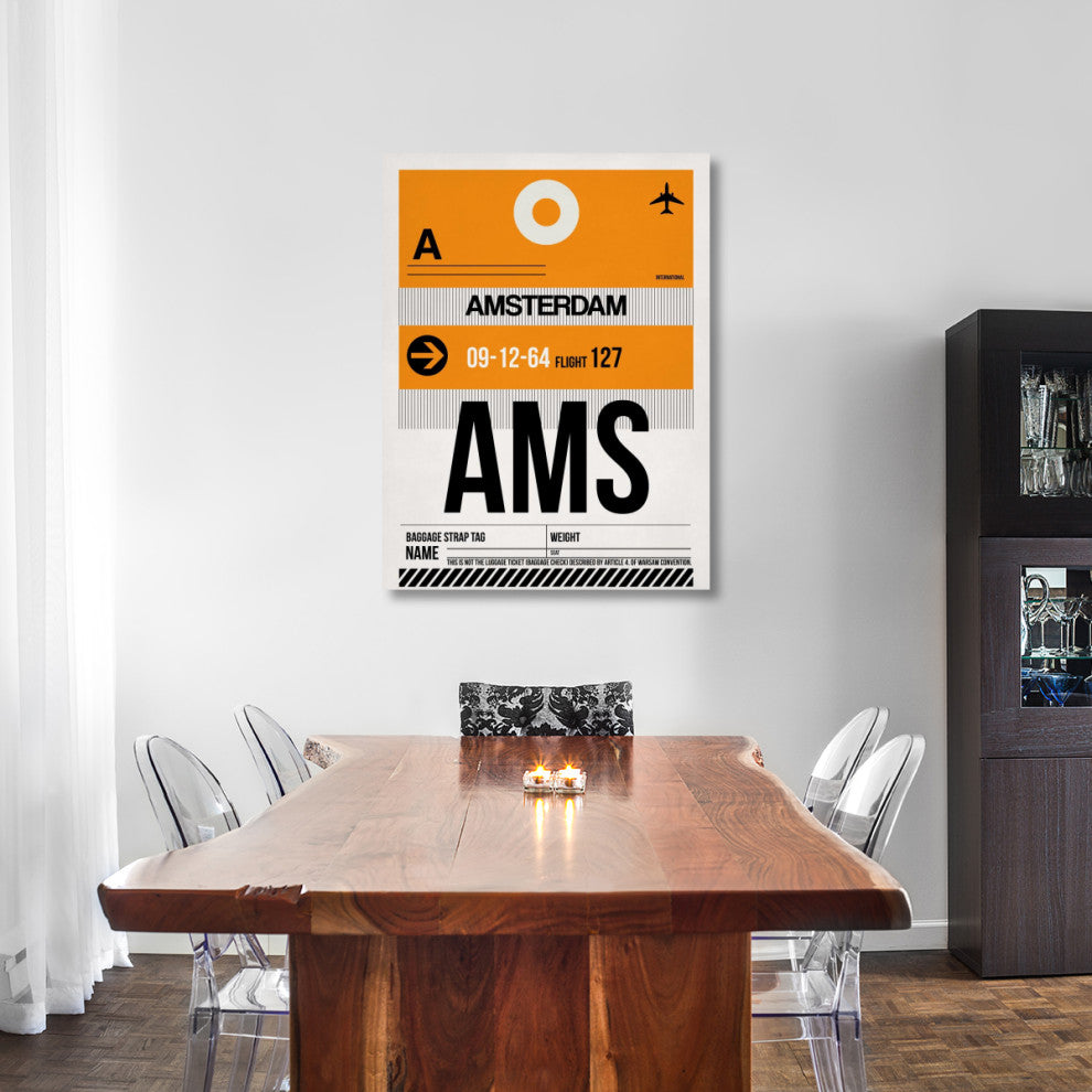 "AMS Amsterdam Luggage Tag 2" Fine Art Print