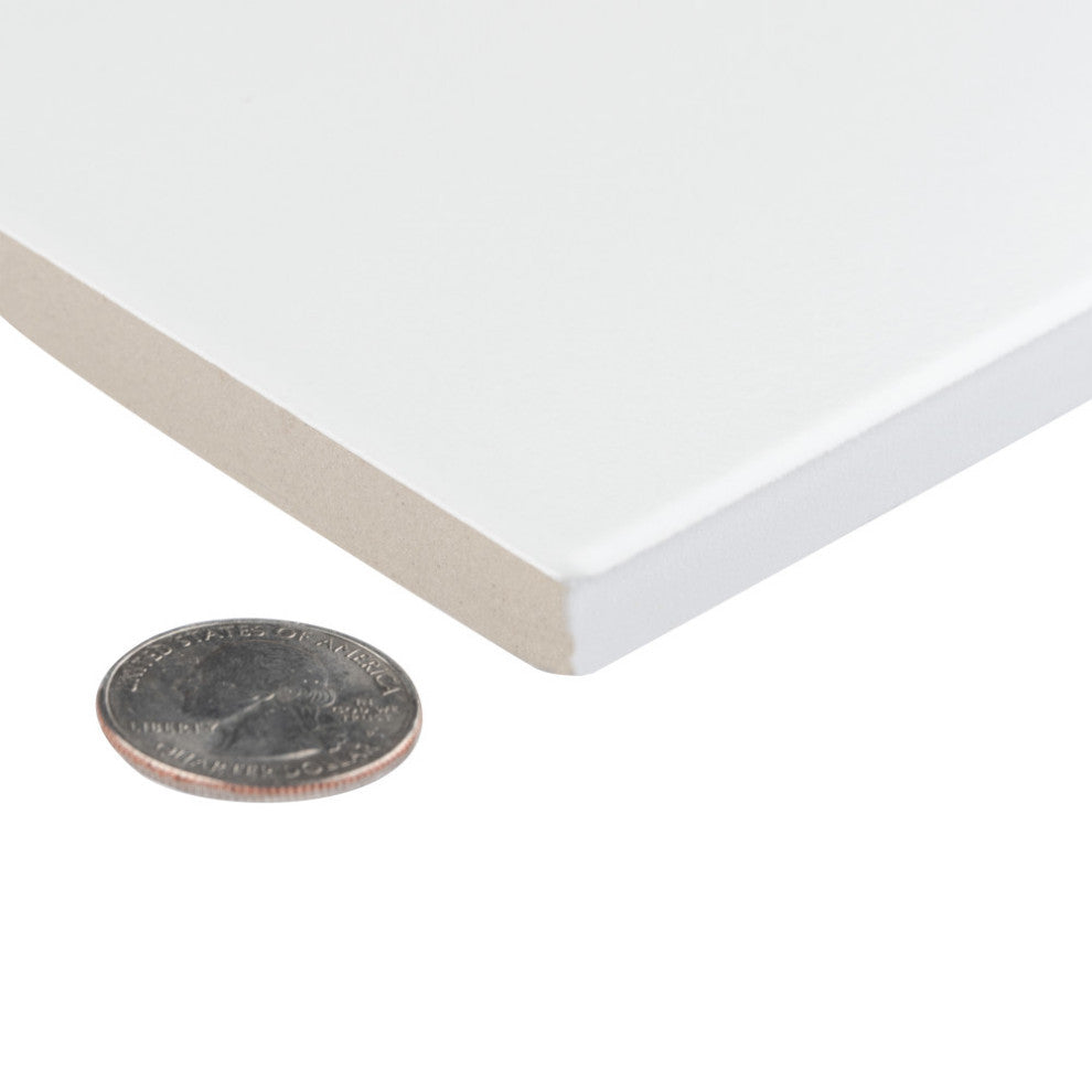 Textile Basic Kayak White Porcelain Floor and Wall Tile