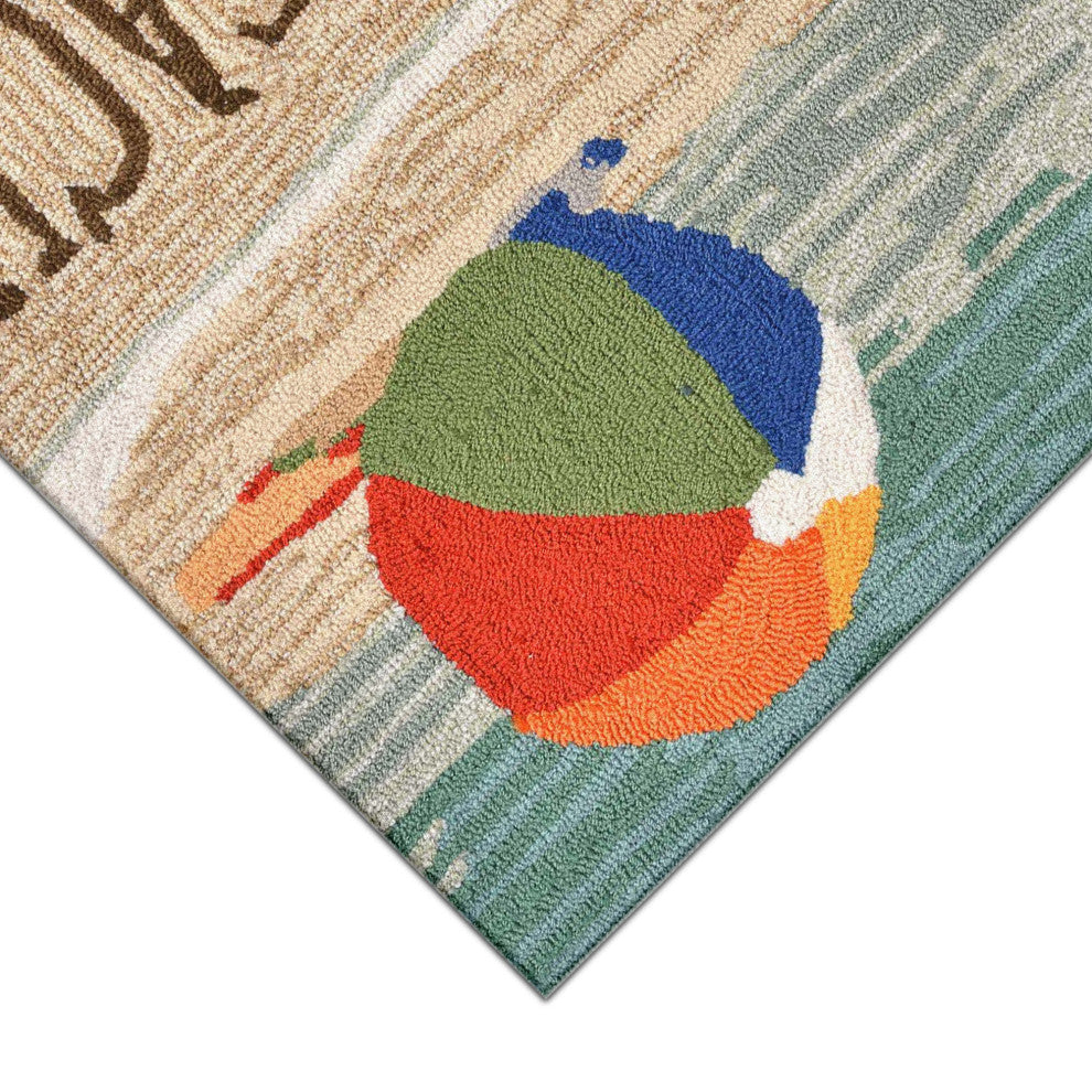 Frontporch Life's A Beach Indoor/Outdoor Rug Sand 2'6x4'