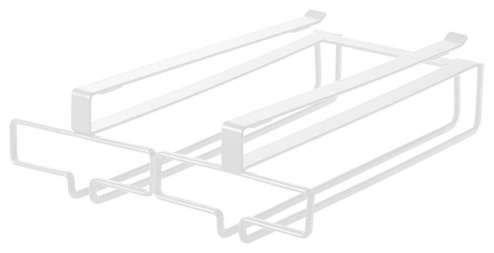 Tower Under Shelf Wine Glass Rack, White