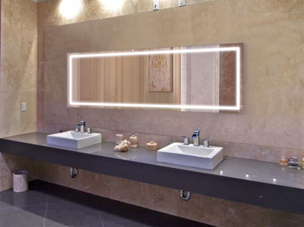 84 Inch X 30 Inch Rectangle Led Bathroom Mirror