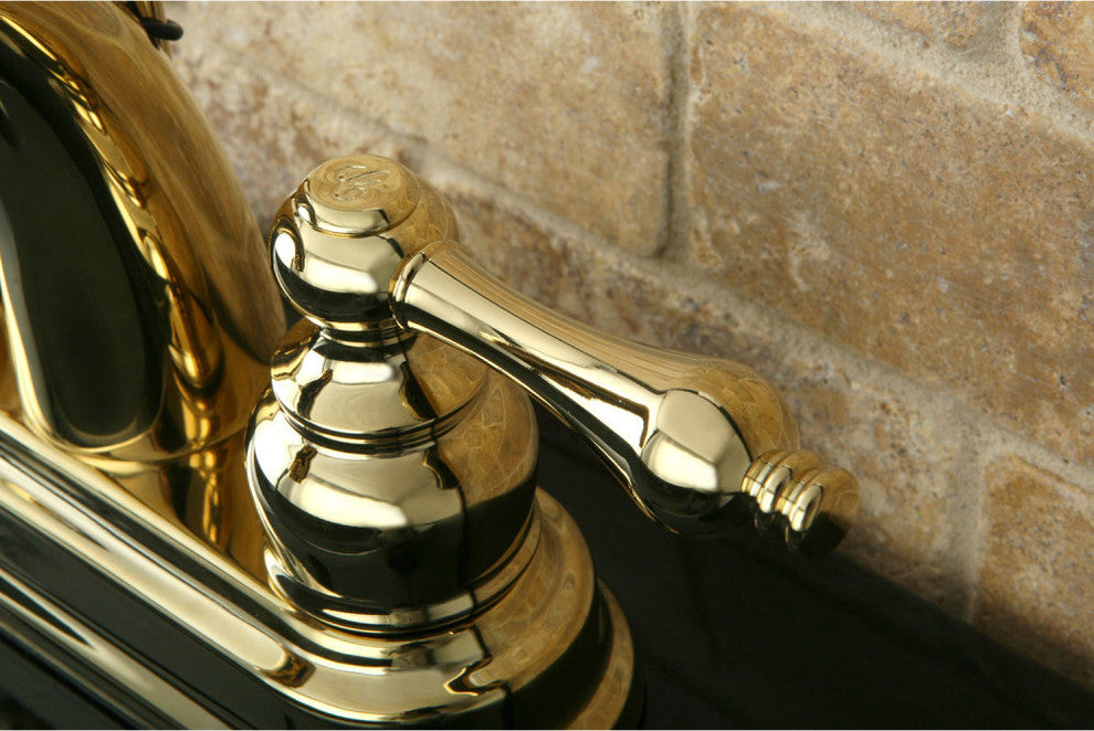 Kingston Brass 4" Centerset Bathroom Faucet, Polished Brass