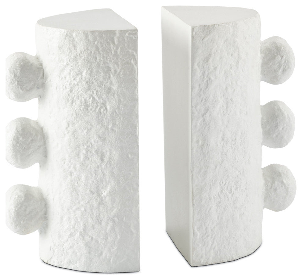 Sanya Bookend Set, White