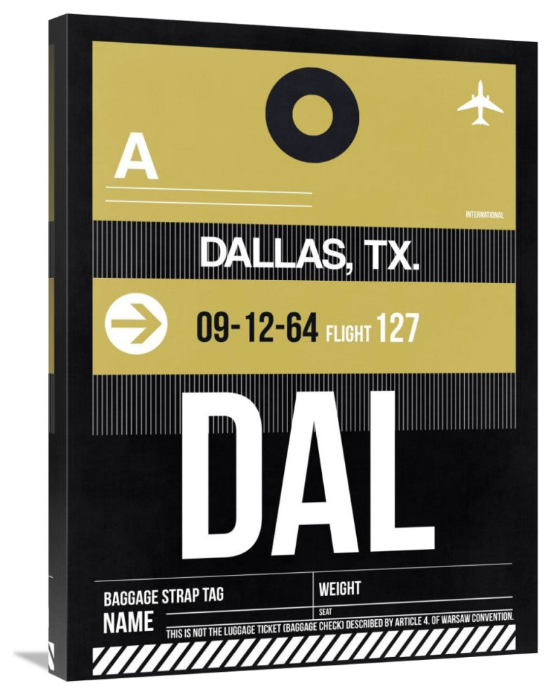 "DAL Dallas Luggage Tag 2" Fine Art Print