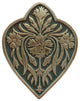Dianthus Knob Antique Brass, Antique Brass and Sage