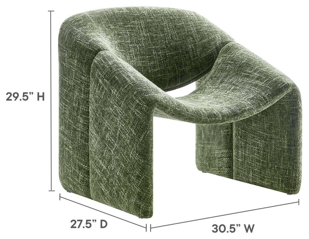 Vivi Chenille Upholstered Accent Chair - Basil