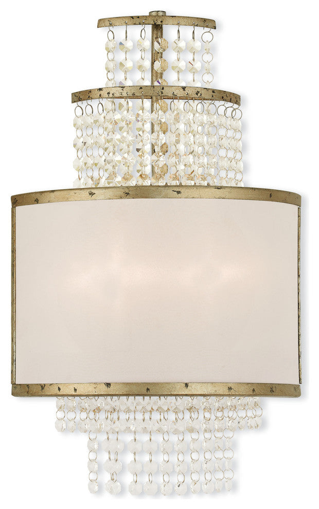 LIVEX LIGHTING 50782-28 2 Light Winter Gold Wall Sconce