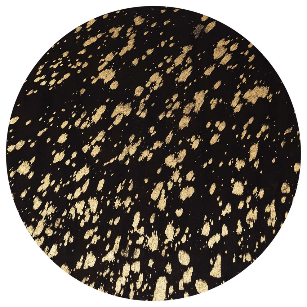 Gold Goathide Side Table