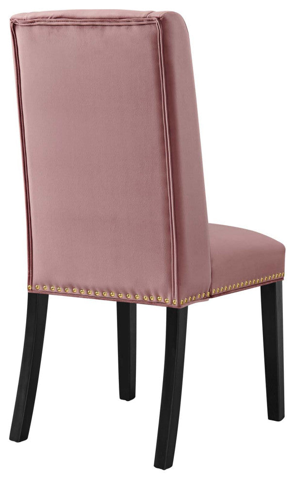 Baron Performance Velvet Dining Chairs, Set of 2, Dusty Rose