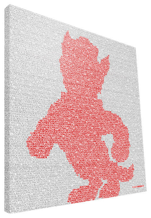 NCS Wolfpack Typo Canvas Print, 16"x16"