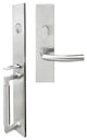 Oslo Lever, Mortise Entry Handleset, Right Hand Reverse, Satin Stainless Steel