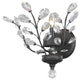 Elegant Orchid Wall Sconce, Dark Bronze Finish With Royal Cut Crystal