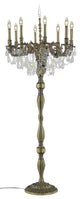 Elegant Rosalia Floor Lamp, French Gold Finish With Royal Cut Crystal