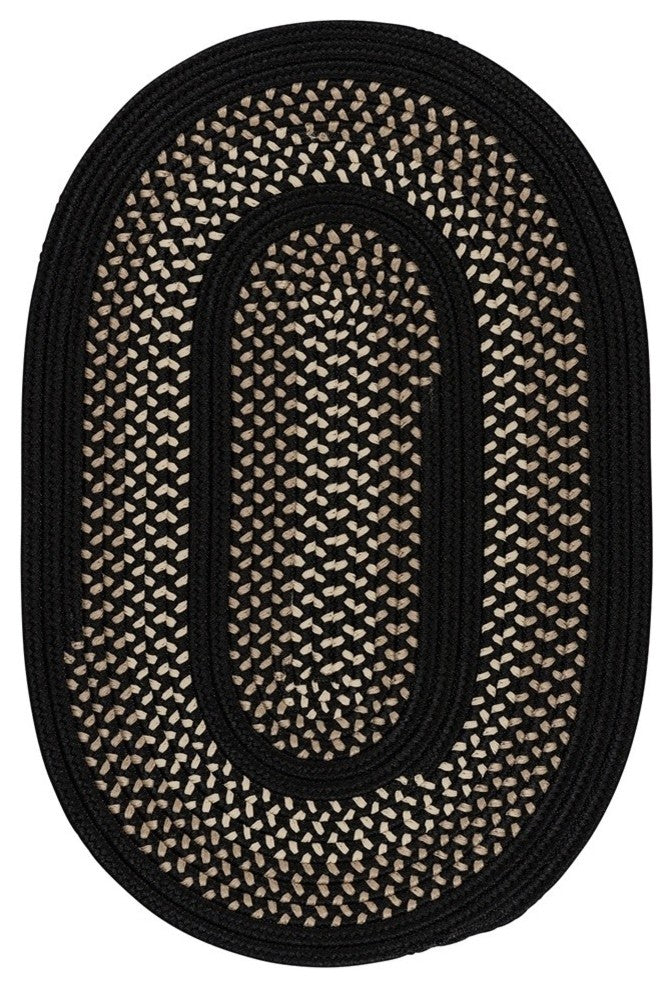 Colonial Mills Deerfield DF41 Onyx Traditional Area Rug, Oval 2'x3'