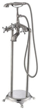 Tugela 3-Handle Claw Foot Tub Faucet With Hand Shower, Brushed Nickel