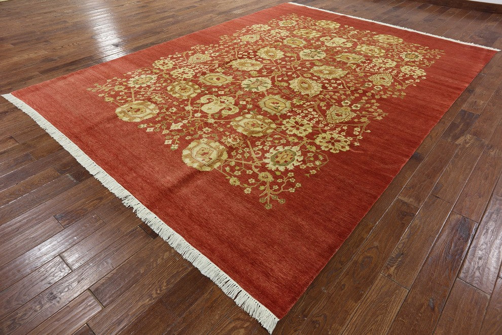 Valley Oriental Hand-Knotted Peshawar Chobi Wool Rug, 9'x12'