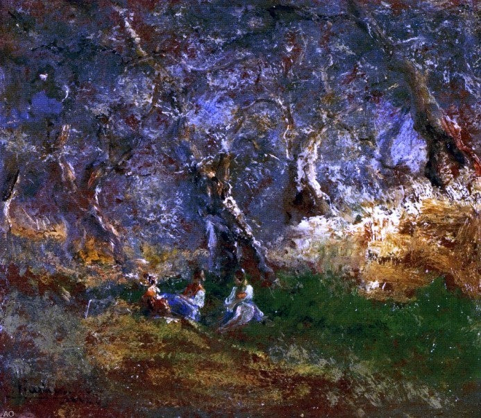 Pompeo Mariani Olive Trees in Bordigera - 20" x 25" Premium Canvas Print